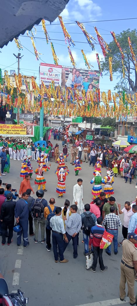 रानीखेत में मां दुर्गा की प्रतिमाओं की भव्य शोभायात्राओं के साथ हुआ मां दुर्गा महोत्सवों का समापन